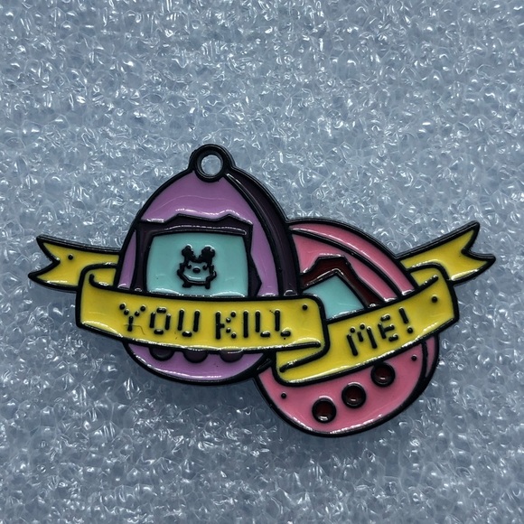 🌻10/$10🌻 You Kill Me Tamagotchi Y2K Enamel Pin - Picture 3 of 6